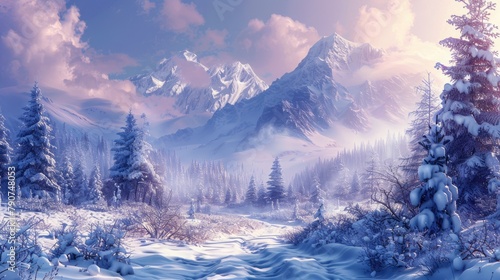 Winter landscape background image © 2rogan