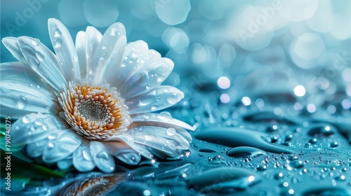 daisy with drops