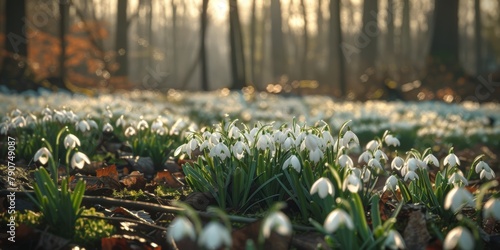 In 1753, Swedish botanist Carl Linnaeus named Galanthus nivalis, meaning snowy (Galanthus implies milk-white blossoms). photo