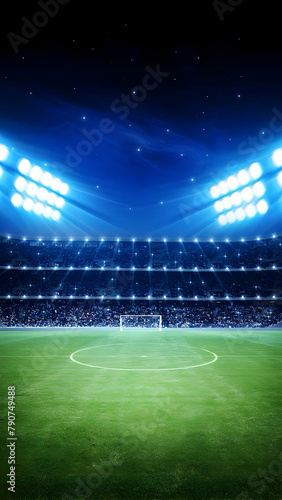 football stadium with lights