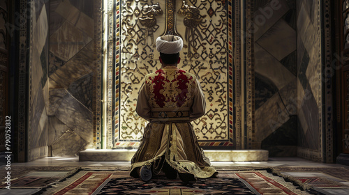 A Persian kneeling before the God