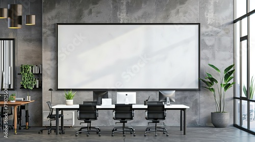 Wallpaper Mural On the wall of the office, a panoramic frame is mounted. Torontodigital.ca