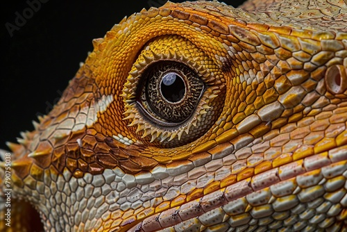 Intense Close Up of a Lizards Eye