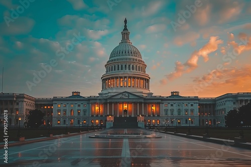 Capitol Building at dusk.