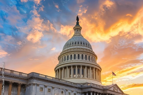 Capitol Building at dusk.