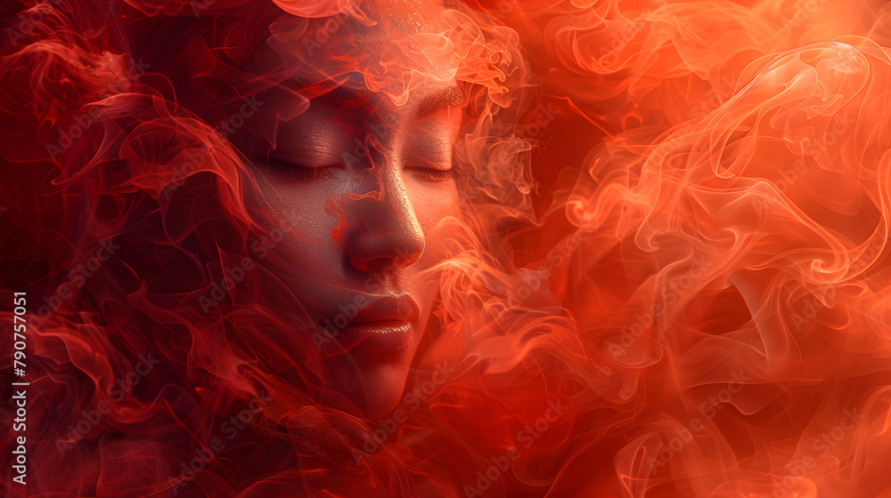 Vibrant Psychic Waves Surrounding Serene Buddha in Spiritual Euphoria - Stock Photo of Mindfulness Vibrant Psychic Waves Surrounding Serene Buddha in Spiritual Euphoria - Stock Photo of Mindfulness