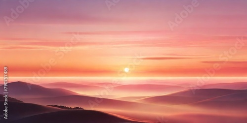 background with beautiful sunset view with warm colors