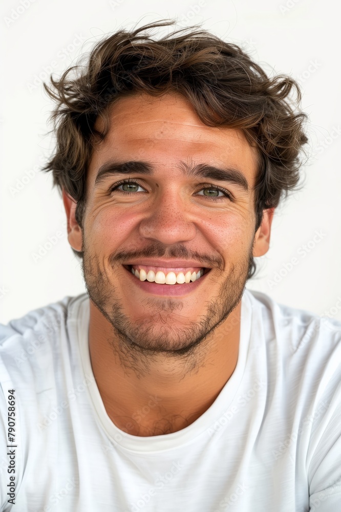 A man with a beard and a smile on his face A man with a beard and a smile on his face