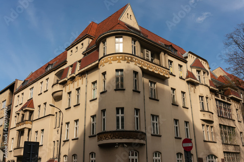 Historic tenement house from 1908. Katowice, Poland.