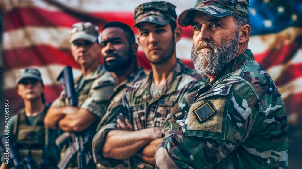 Valiant Defenders: The Faces of American Service Members. Generative ai