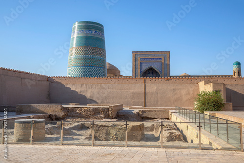 An archaeological site on the territory of the old town of Ichan-Kala. Khiva, Uzbekistan