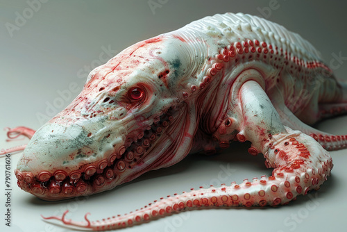 A horrifying mix of octopus and alligator photo