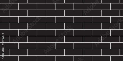 Black brick wall background. Architecture square construction stone block brick wallpaper. seamless building cement concrete wall grunge background.