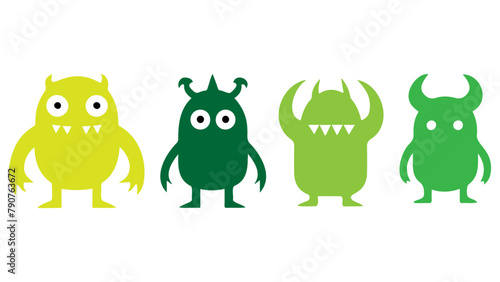 cartoon monsters in vector