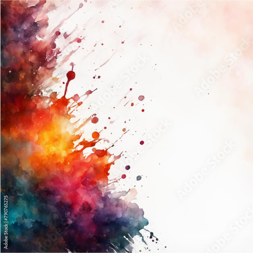 abstract watercolor background with splashes
