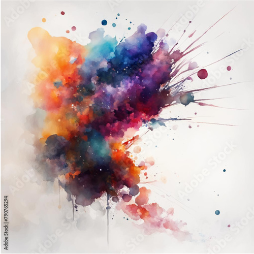 abstract watercolor background with splashes