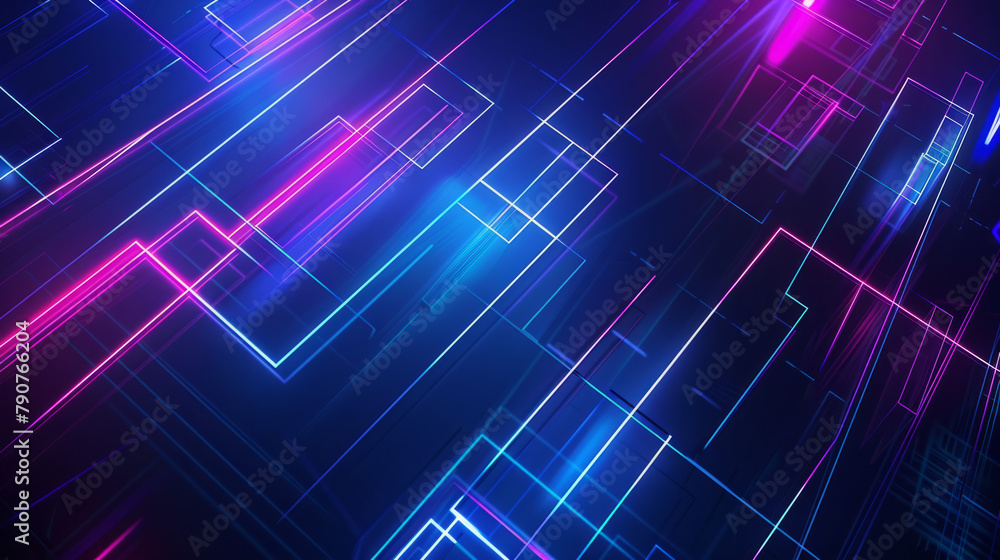 Futuristic Technology with Glowing Neon Lights Futuristic Technology with Glowing Neon Lights