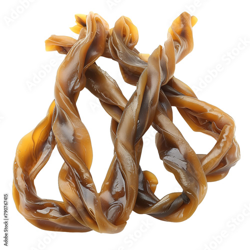 Amazing Kayanza Kelp Kombucha Knots Isolated On White Background photo