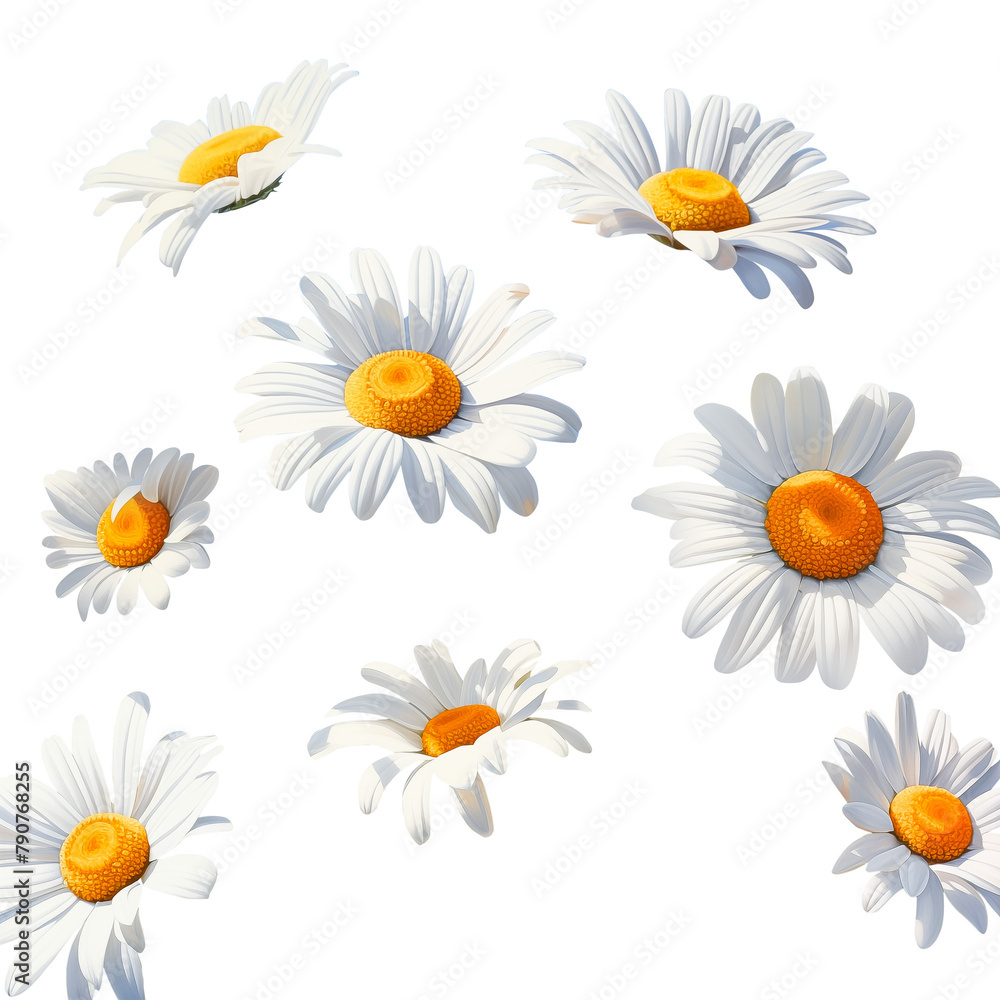 Daisy and camomile floral pattern illustration Daisy and camomile floral pattern illustration