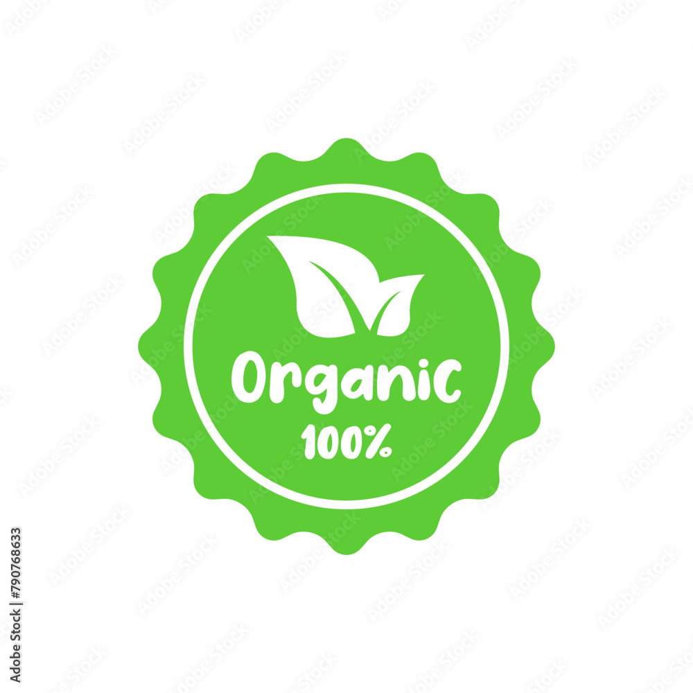 Organic label, sticker on white background Organic label, sticker on white background