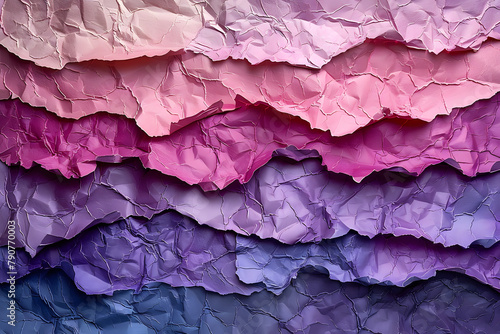 Wallpaper Mural Symmetrical Top View of Textured Pink and Violet Paper on Minimalistic Canvas Torontodigital.ca