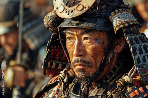 Man in Helmet and Armor in Forest