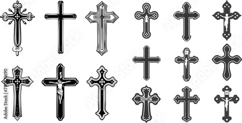 Christian cross icons photo