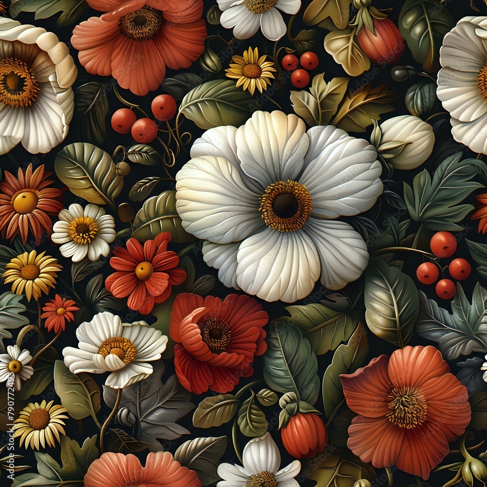Luxurious and Textured Botanical Illustration Luxurious and Textured Botanical Illustration