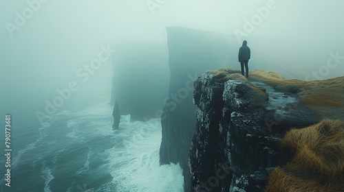 Standing on the edge of the world, where land and sea converge into a mesmerizing panorama, one