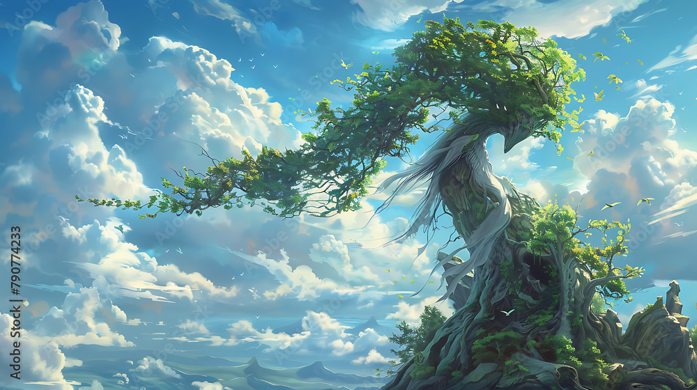 Obraz premium Mysterious art wallpaper, the beauty combined with the wonder that is beautiful and interesting to explore