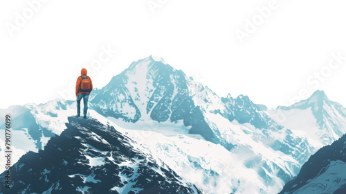 Hiker on top of the mountain