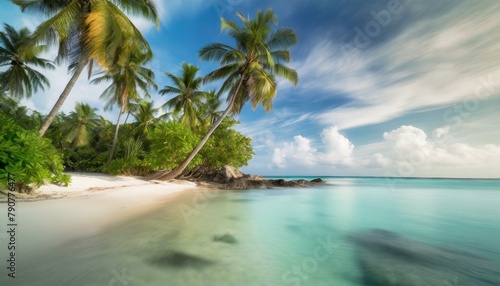 Paradise of Swaying Palms and Turquoise Seas