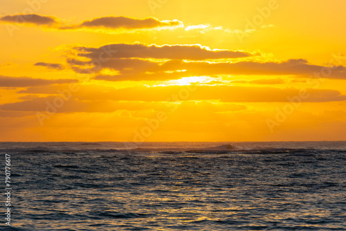 Superb sunrise on a pretty beach in Punta Cana in the Dominican Republic