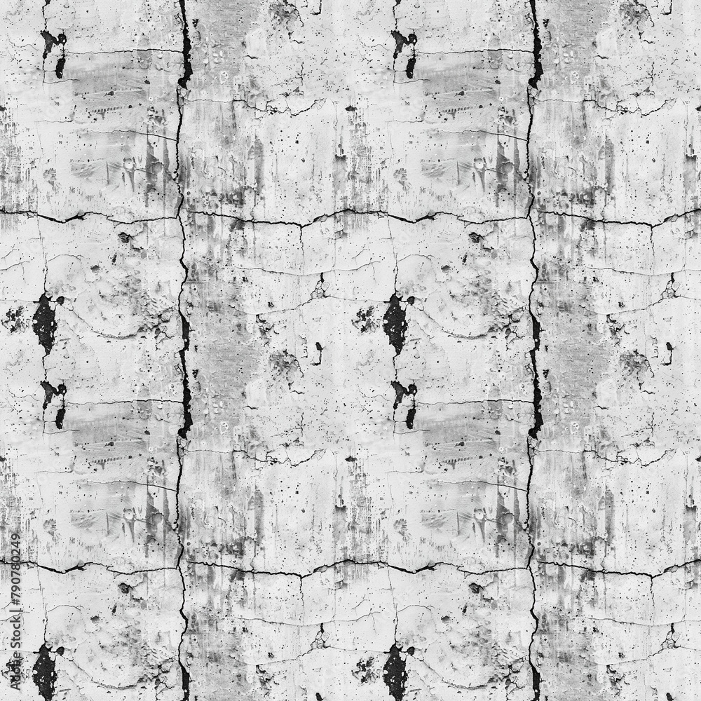 Obraz premium black and white grunge scuffed background, repeatable seamless background pattern tile