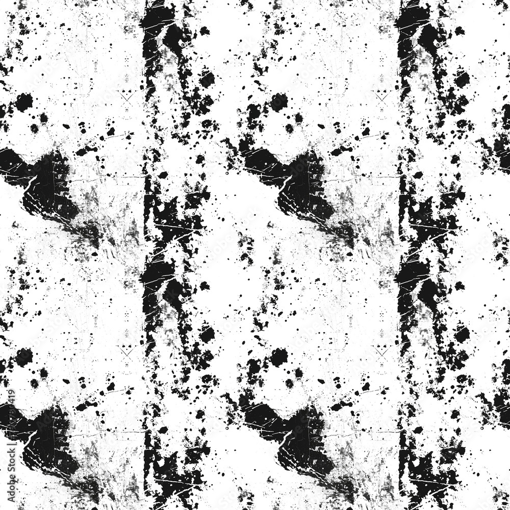 black and white grunge scuffed background, repeatable seamless background pattern tile