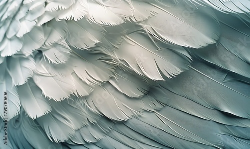 Wallpaper Mural Bird feathers are white in color generated by AI Torontodigital.ca