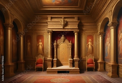 Oil painting an 8k highly detailed ancient throne  (53)