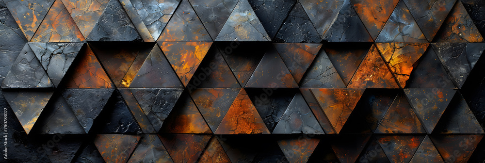 Trendy Dark Canvas Art: Sleek Geometric Patterns on Black Wall Trendy Dark Canvas Art: Sleek Geometric Patterns on Black Wall
