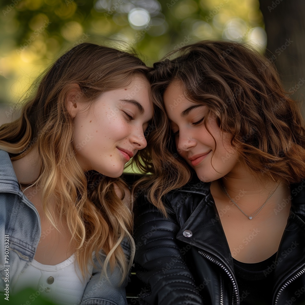 Zwei junge Frauen teilen einen innigen Moment