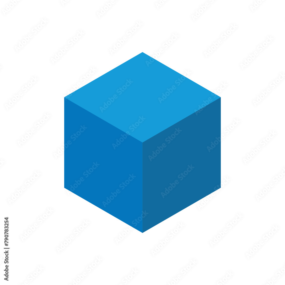Vector illustration of 3d cube, geometric figure for studying mathematics, exact sciences, education. Vector illustration of 3d cube, geometric figure for studying mathematics, exact sciences, education.