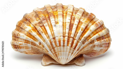 Close-up of seashell on white background