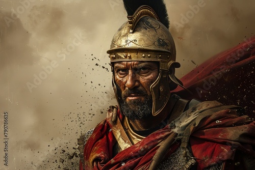 Close Up of Carthaginian Soldier Wearing Helmet