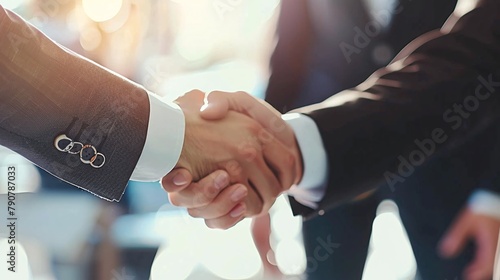 Corporate Trust: Business Partners Shaking Hands in Agreement