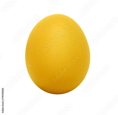 Gold egg isolated on white