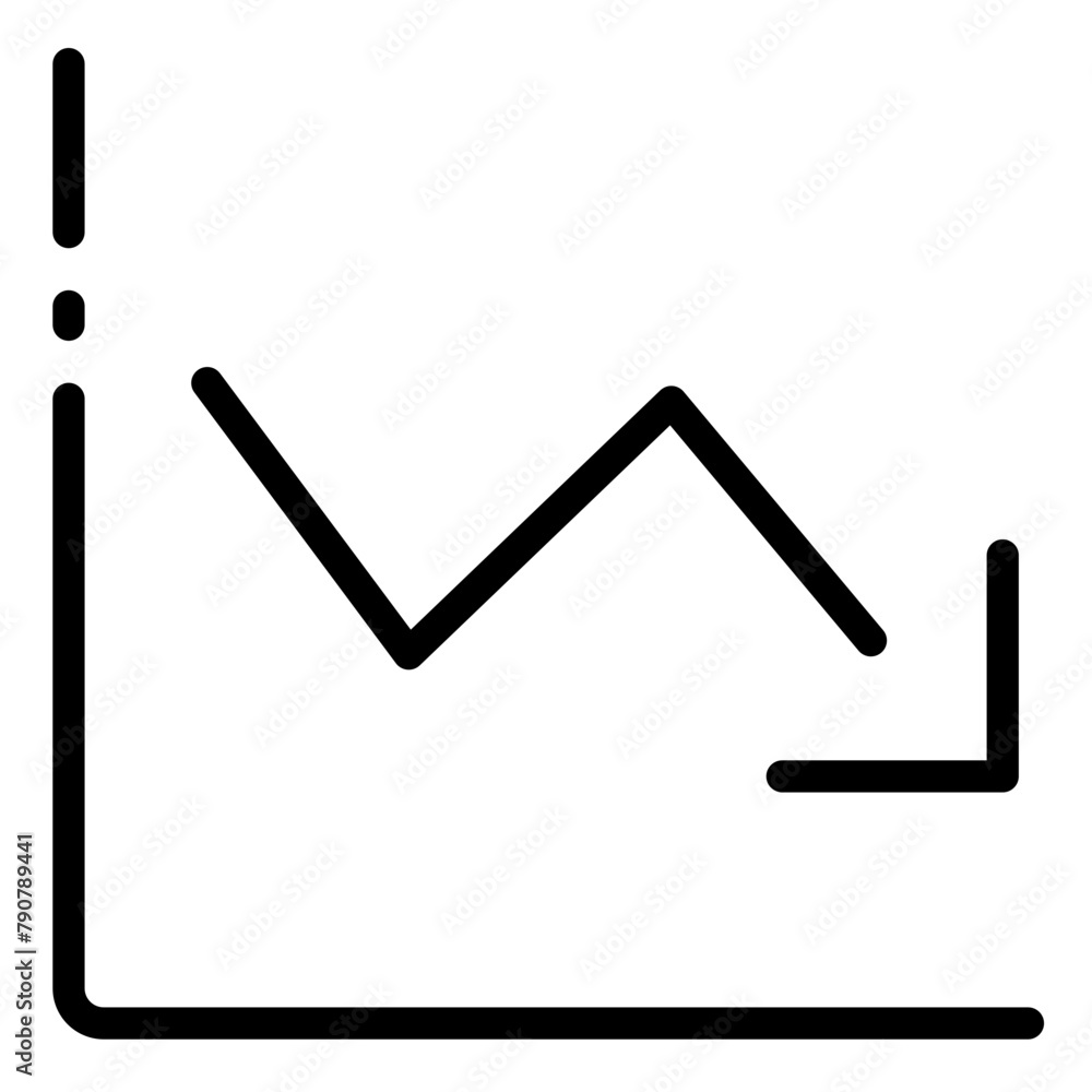 Chart line down icon Chart line down icon