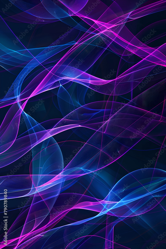 Luminous Neon Webs Entwining in the Digital Abyss, Generative AI Luminous Neon Webs Entwining in the Digital Abyss, Generative AI