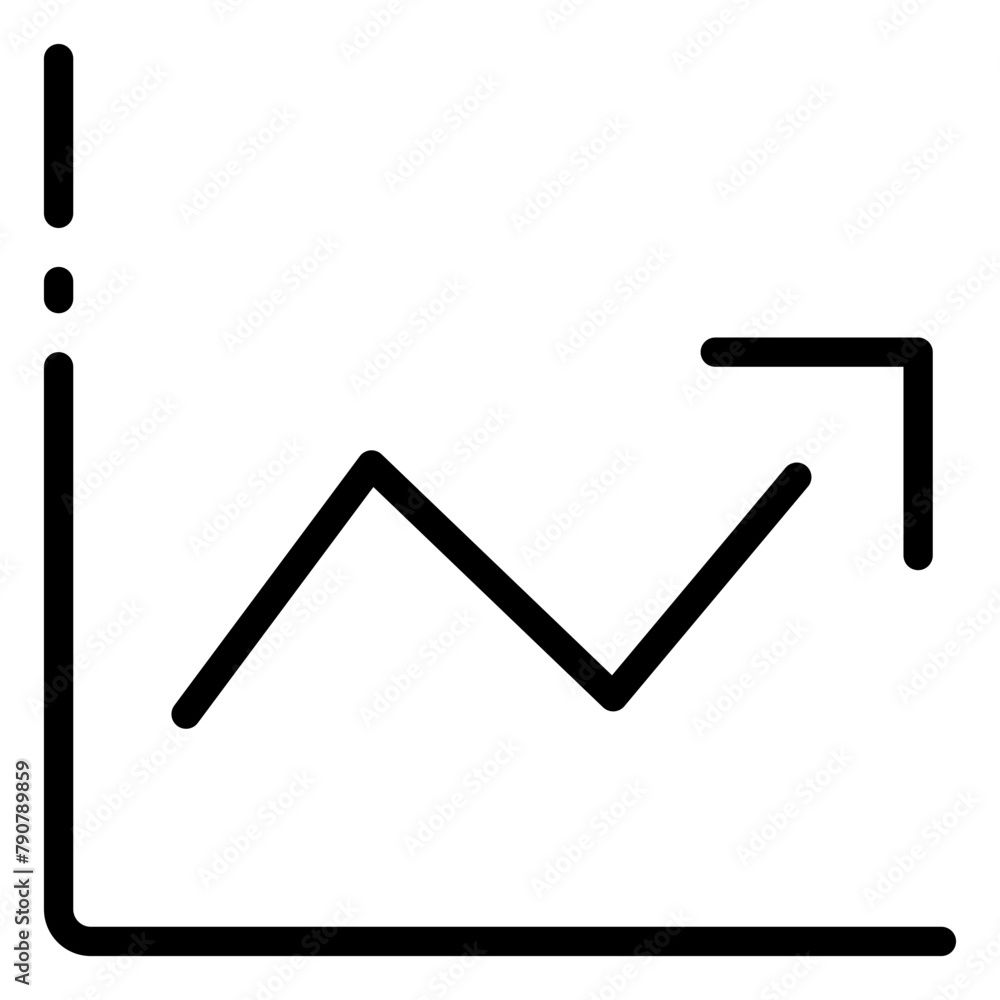 Chart line up icon Chart line up icon