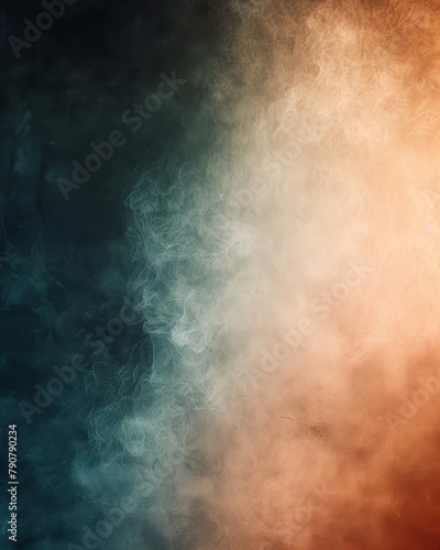  Smoke-like texture across a blue and white gradient. Misty and abstract pattern with dark to light transition.