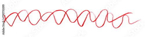 red pencil strokes isolated on transparent background