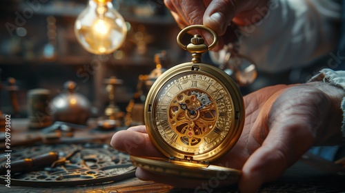 Craftsman's Timepiece, generative ai photo